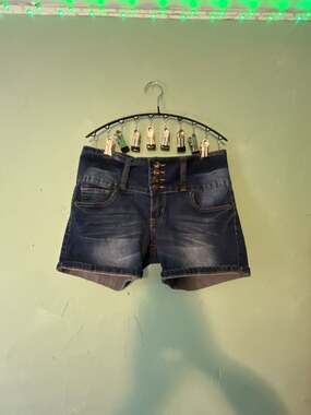 Gogo Star Women's Low Waisted Butt Lifting Denim Shorts